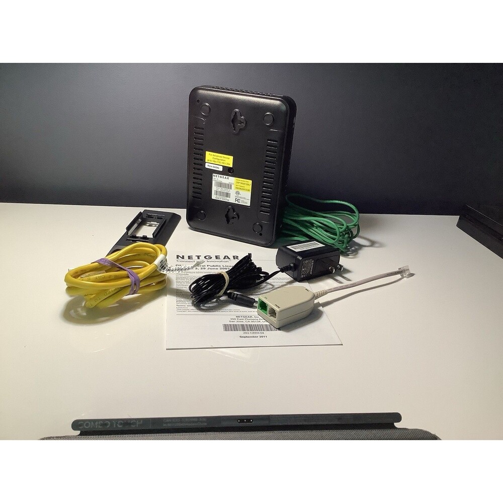 Netgear ADSL Modem Router Model B90-755044-15 (Frontier) Wireless 7550 DSL Blk - Picture 3 of 3